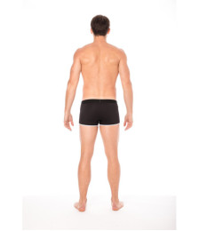 Mini-Pants noir échancré avec zip - LM2003-68BLK